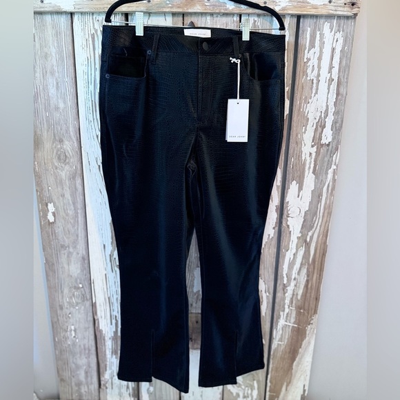 Dear John Jeanne Super High Rise Flare Cropped Jeans Size 31 (12) NWT BLACK - Picture 2 of 16